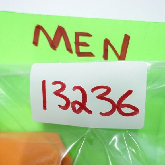 Lands' End Ski Jacket Men's Large Orange 100% Nylon Half Zip Pockets Long Sleeve - Picture 8 of 8